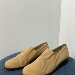 Vintage Gold Tan Brown Donald Pliner Men's Loafer Slip on Dress Shoe Size 11.5